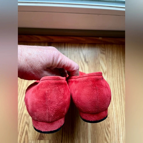 Escada Women's Shoes Suede Red/Orange Loafers Flats Size 8 - VINTAGE - Picture 6 of 9